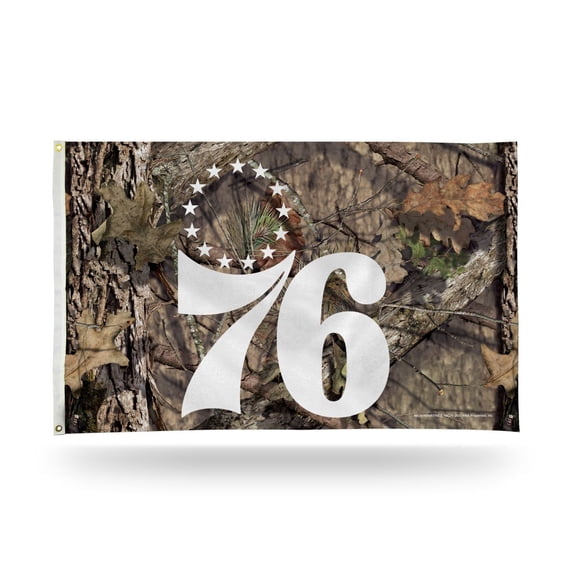 Philadelphia Basketball 76'ers 3x5 Indoor Outdoor Camo Banner Flag with grommets for hanging