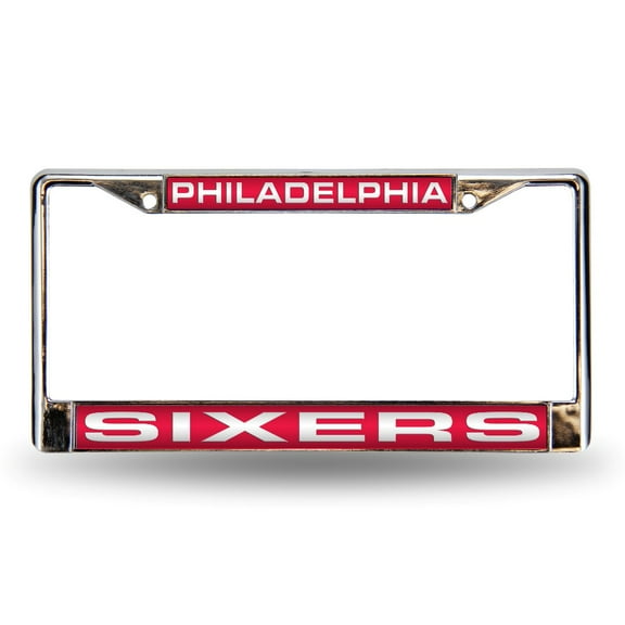 Philadelphia Basketball 76ers Red Chrome Metal License Plate Frame Holder
