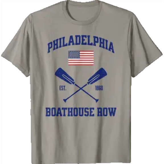 Philadelphia Boathouse Row Vintage Rowing Crew 1860 T-Shirt