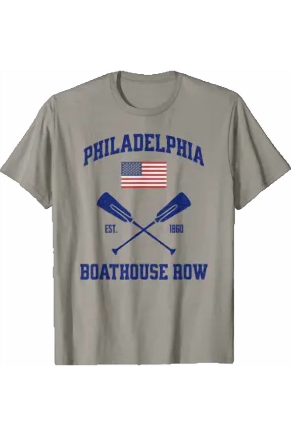 Philadelphia Boathouse Row Vintage Rowing Crew 1860 T-Shirt