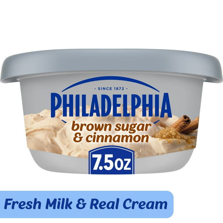sugar＆cream Philadelphia Brown Sugar Cinnamon Cream Cheese Spread 7.5 oz Tub