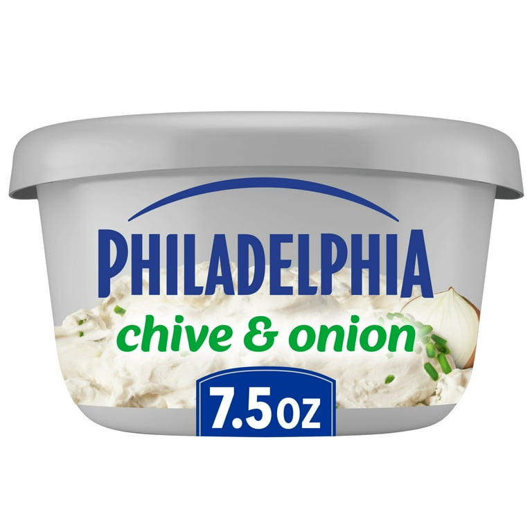 Philadelphia Chive & Onion Cream Cheese Spread, 7.5 oz Tub