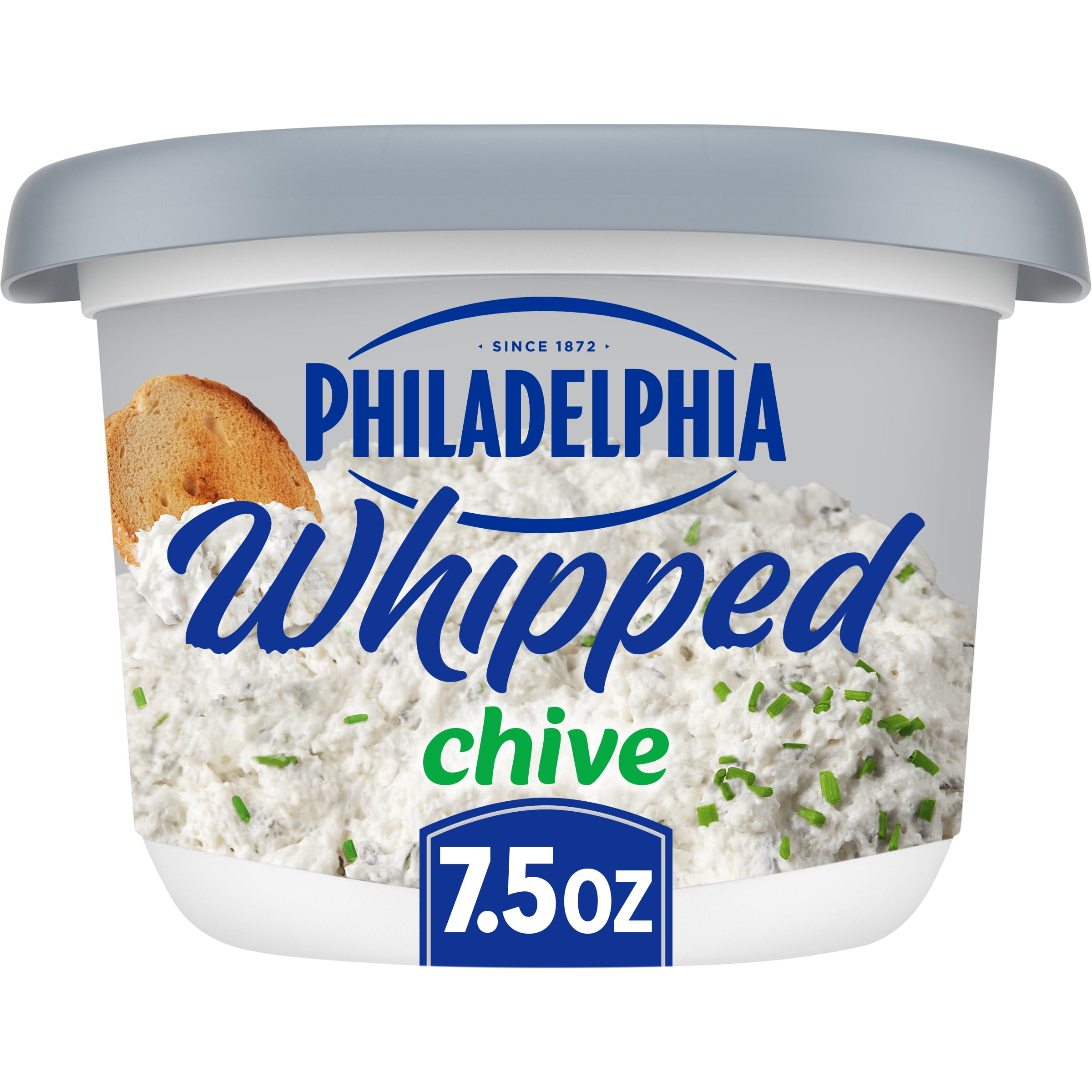 Philadelphia Chive Whipped Cream Cheese Spread, 7.5 oz Tub - Walmart.com