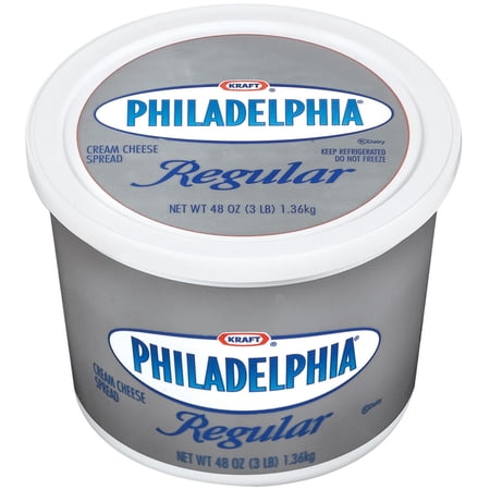Philadelphia 3 Pound Cream Cheese Soft Tub Foodservice -- 6 per case.