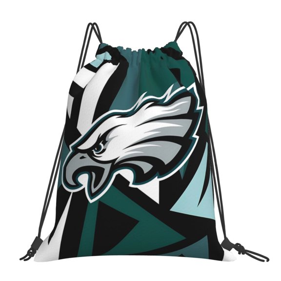 Philadelphia Drawstring Bags Gym Bag Backpack Draw String Sackpack Lightweight Waterproof Durable Daypack for Travel,Swimming, Beach Football Game Fans Gift