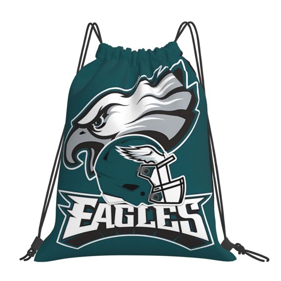 Philadelphia Drawstring Bags Gym Bag Backpack Draw String Sackpack Lightweight Waterproof Durable Daypack for Travel,Swimming, Beach Football Game Fans Gift