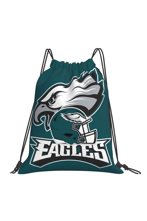 Philadelphia Drawstring Bags Gym Bag Backpack Draw String Sackpack Lightweight Waterproof Durable Daypack for Travel,Swimming, Beach Football Game Fans Gift