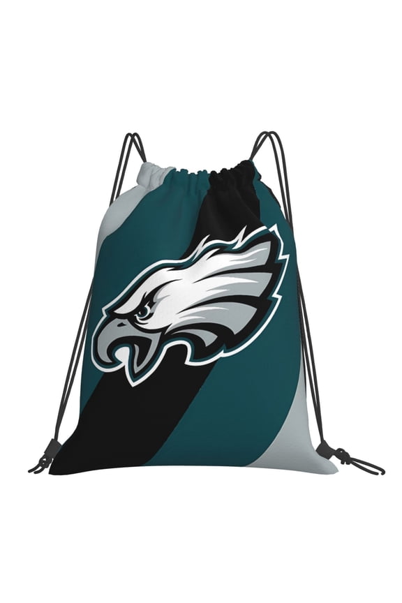 Philadelphia Drawstring Bags Gym Bag Backpack Draw String Sackpack Lightweight Waterproof Durable Daypack for Travel,Swimming, Beach Football Game Fans Gift