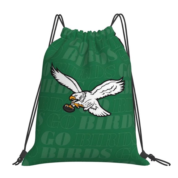 Philadelphia Drawstring Bags Gym Bag Backpack Draw String Sackpack Lightweight Waterproof Durable Daypack for Travel,Swimming, Beach Football Game Fans Gift