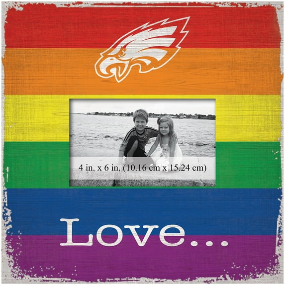 Philadelphia Eagles 10'' x 10'' Love Pride Frame