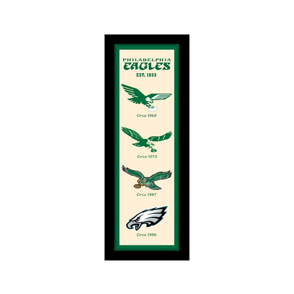 Philadelphia Eagles 12" x 36" Logo Heritage Framed Banner