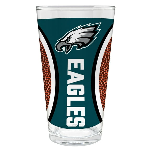 Philadelphia Eagles 16 ounce team pint glass with Gameball graphic