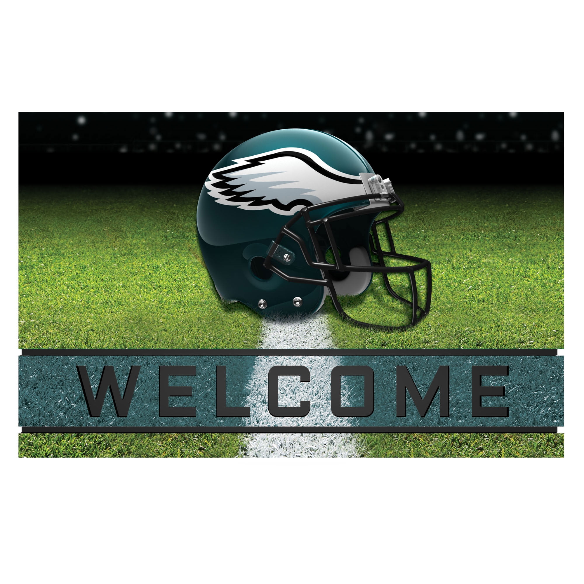Philadelphia Eagles Bright Rubber Outdoor Entryway Door Mat