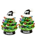 thumbnail image 1 of Philadelphia Eagles 2-Pack 4" Ceramic LED Christmas Tree Set, 1 of 3