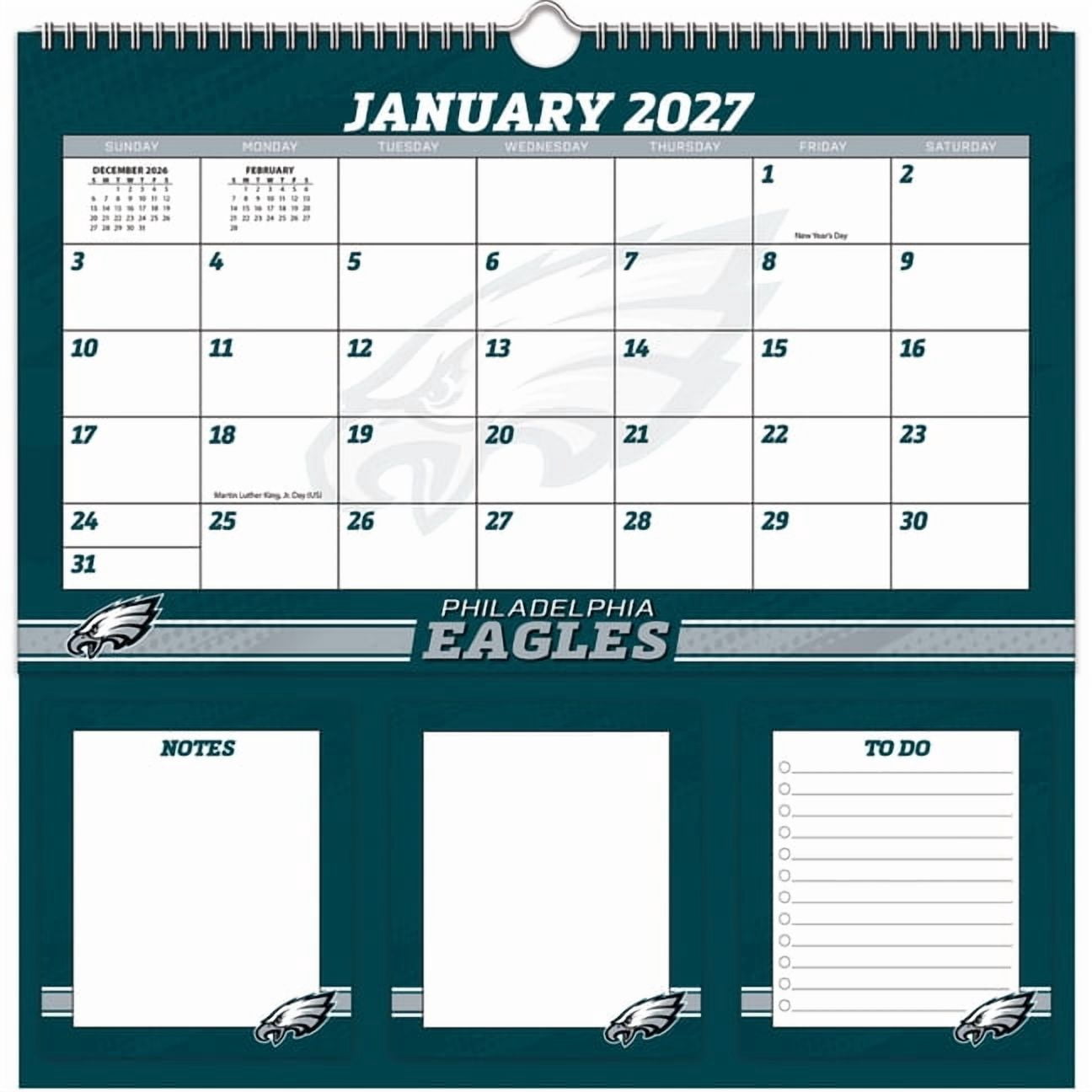 Philadelphia Eagles 2027 Memomate Spiral Calendar, (Paperback)