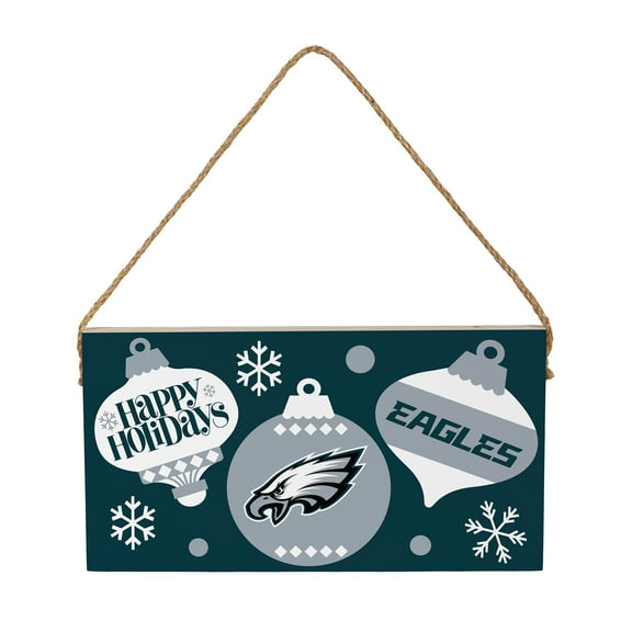 Philadelphia Eagles 6" x 11" Holiday Wood Wall Sign
