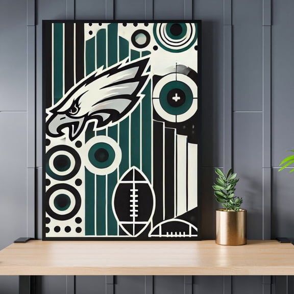 Philadelphia Eagles Art Print, Unframed Canvas Size 8x12
