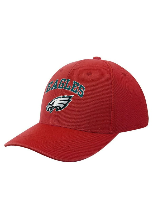 Group of fans wearing Eagles baseball caps