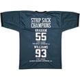 thumbnail image 1 of Philadelphia Eagles Brandon Graham & Milton Williams Autographed Green Super Bowl Stats Jersey Strip Sack Champions Beckett BAS Witness 239890, 1 of 3