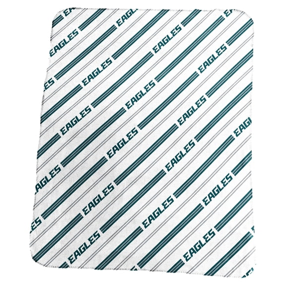 Logo Brands Philadelphia Eagles 50" x 60" Classic Vertical Stripe Fleece Throw Blanket
