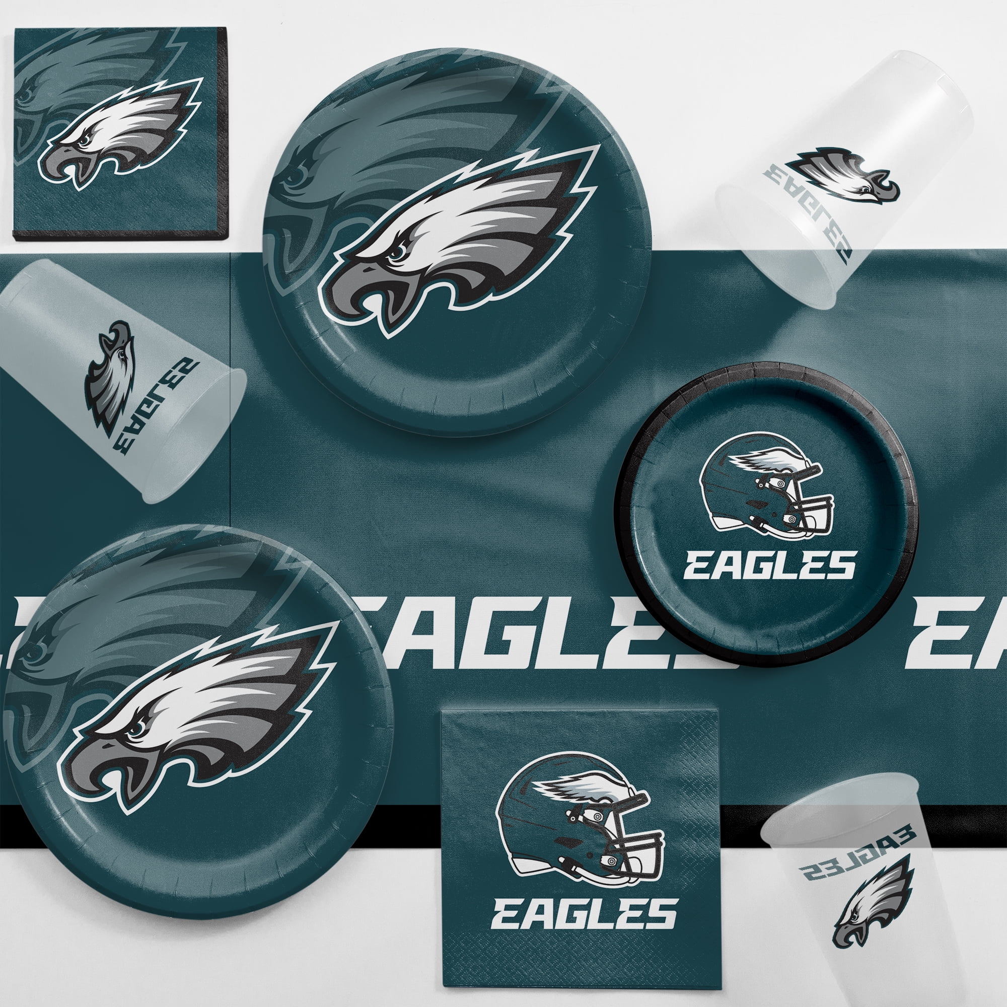 Philadelphia Eagles Game Day Party Supplies Kit for 8 Guests