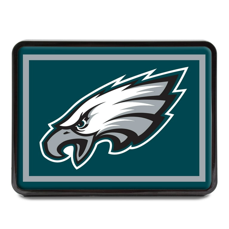 Philadelphia Eagles Logo 1.25' x 2' Universal Plastic Hitch Cover 