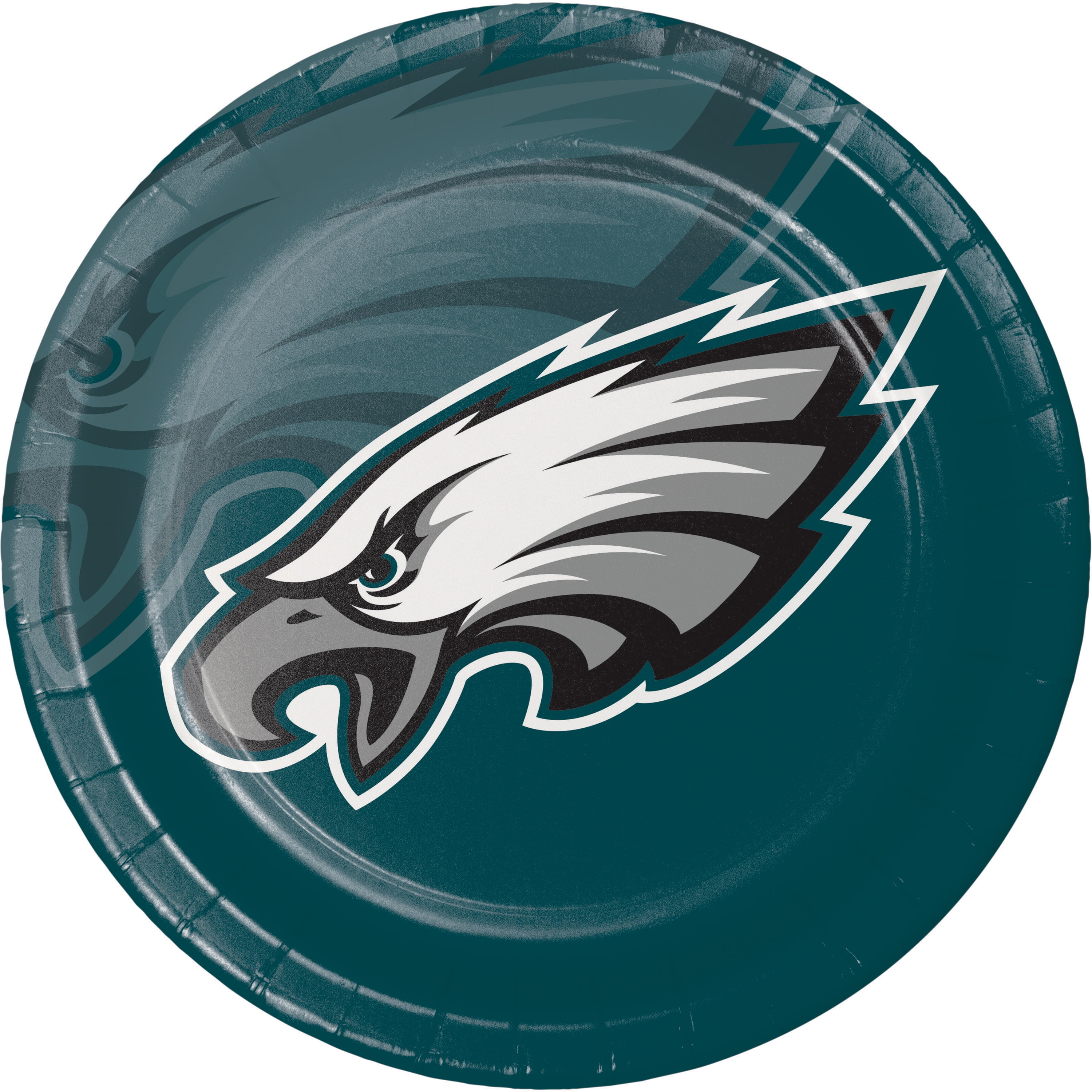 Philadelphia Eagles Round Paper Plates 24 Count for 24 Guests