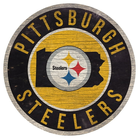 Pittsburgh Steelers 12'' x 12'' State Circle Sign