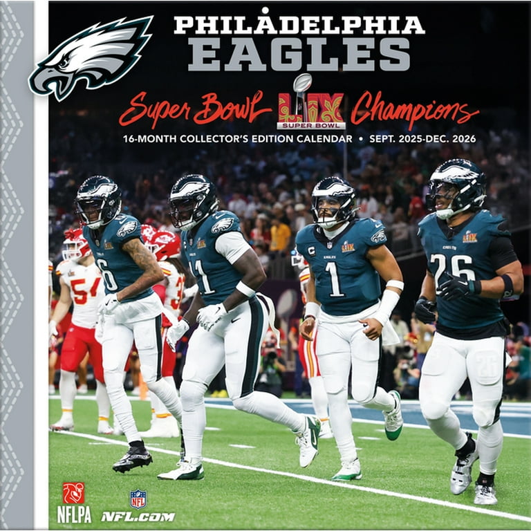 Philadelphia Eagles Super Bowl 2026 12x12 Team Wall Calendar