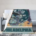 thumbnail image 1 of Philadelphia Flannel Throw Blanket ，Football Style Pride Paint Travel Blanket Gifts for Men Women Boy Decor Sofa Bed 40"x50", 1 of 6