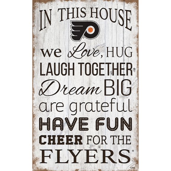 Philadelphia Flyers 11'' x 19'' Team In This House Sign