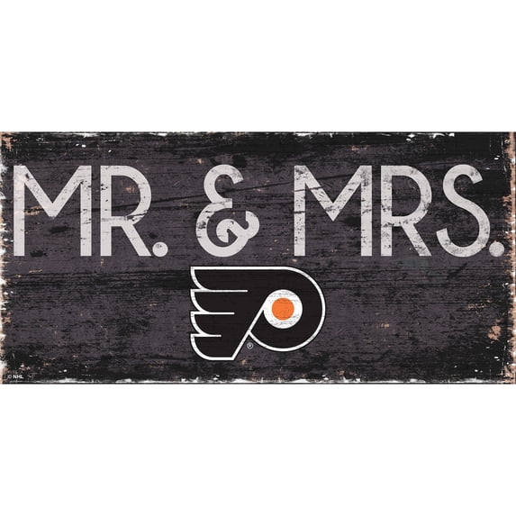Philadelphia Flyers 6" x 12" Mr. & Mrs. Sign