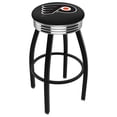thumbnail image 1 of Philadelphia Flyers 30" Wrinkle Swivel Bar Stool with Chrome Ribbed Accent Ring, 1 of 2
