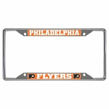 Fanmats Los Angeles Chargers License Plate Frame – Stainless Steel, Embossed Team Logo, Fits All Standard Plates