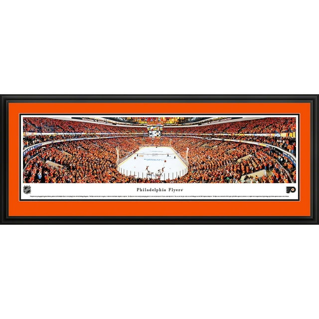 Philadelphia Flyers - End Ice View at Wells Fargo Center - Blakeway Panoramas NHL Print with Deluxe Frame and Double Mat