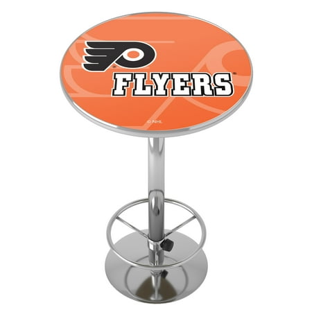 Philadelphia Flyers NHL Watermark Chrome Pub Table - Orange, Black, White