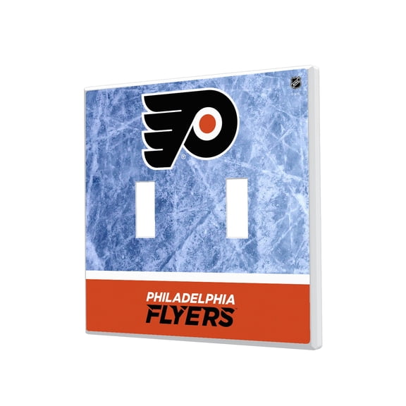 Philadelphia Flyers Wordmark Double Toggle Lightswitch Plate