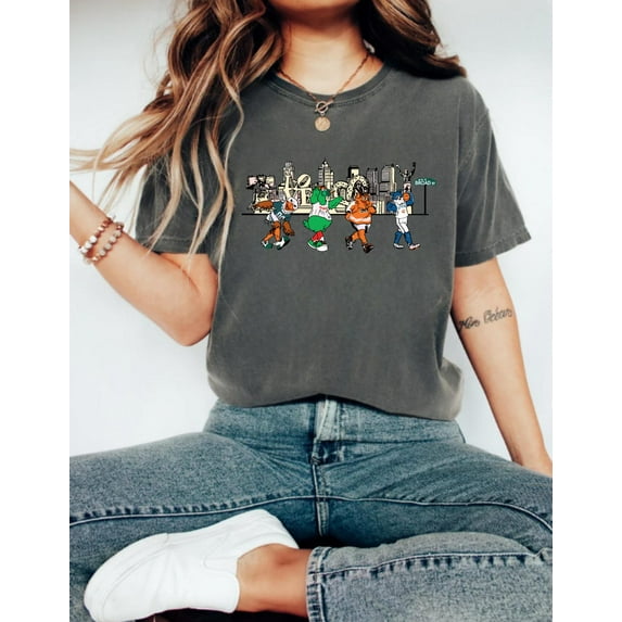 Philadelphia Football Comfort Colors Shirt, Sundays Are For The Birds T-Shirt, Bird Gang Outfi Tee,Pepper Color,Size L