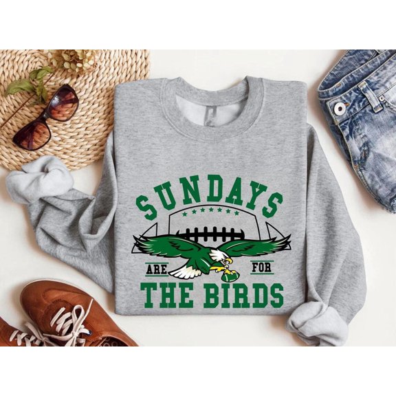 Philadelphia Football Sweatshirt, Vintage Birds Crew Neck All Size S-5Xl