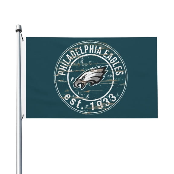 Philadelphia Football Team 3x5 FT Double-Sided Flag (Pole Not Included), Quick-Drying for Lawn, Balcony & Party Decor 35Flag-173