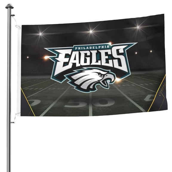 Philadelphia Team Double-Sided Flag 5x8ft, Garden Hanging Flag, Game Support Flag, American Football Fan Home Decoration Flag, Competition Victory Flag, Large Flag