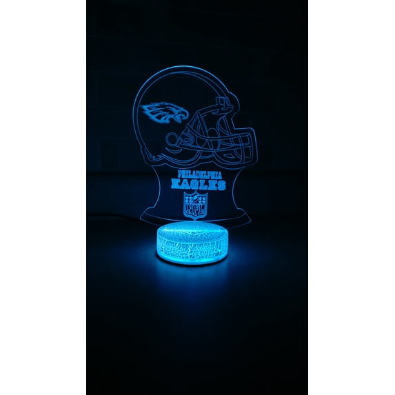 Philadelphia Football Team Eagles 3D Night Light Color Changing Illusion Lamp for Children Kids NFL Sport Fan Gift Christmas Birthday Best Gifts