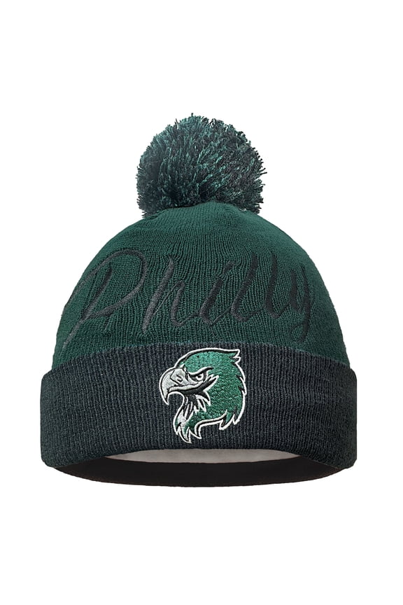 Philadelphia Football Team Winter Knit Beanie, Cuffed Stylish Sport Toque Cap for Cold Weather