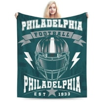 Philadelphia Football Throw Blanket, Soft Lightweight Plush Warm Blankets For Men And Women, Sports Fan Gifts Bed Tapestry For Sofa, Travel 50"X40"