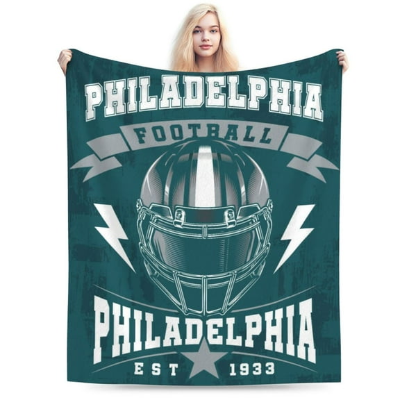 Philadelphia Football Throw Blanket, Soft Lightweight Plush Warm Blankets For Men And Women, Sports Fan Gifts Bed Tapestry For Sofa, Travel 50"X40"