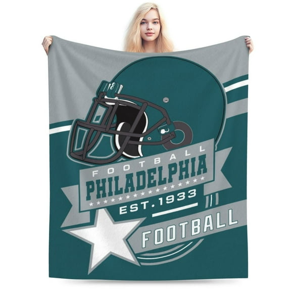 Philadelphia Football Throw Blanket, Soft Lightweight Plush Warm Blankets For Men And Women, Sports Fan Gifts Bed Tapestry For Sofa, Travel 50"X40"