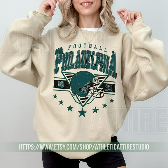 Philadelphia Football Vintage Sweatshirt, Eagle Football Shirt