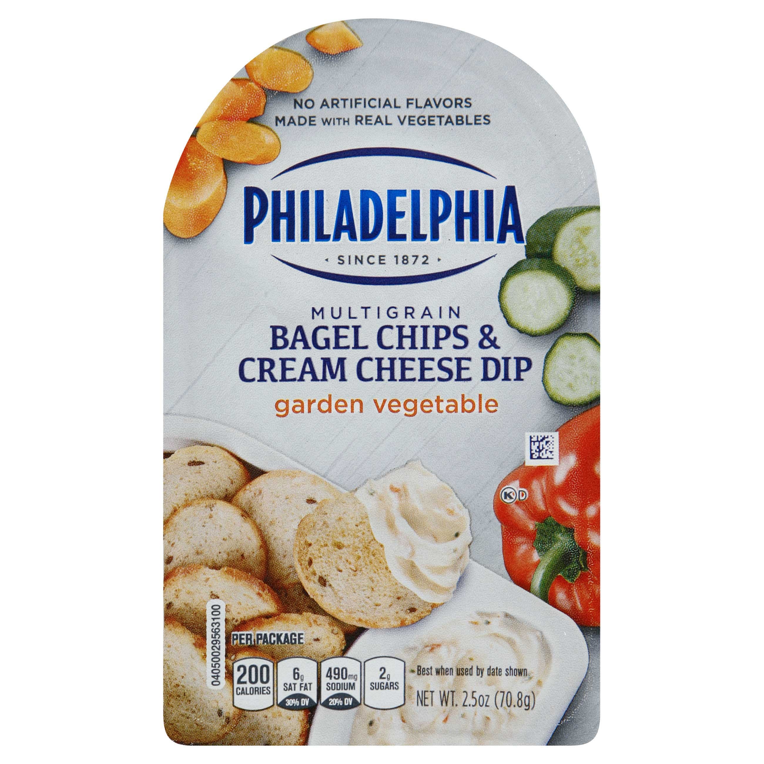 Philadelphia Garden Vegetable Bagel Chips and Cream Cheese Dip, 2.5