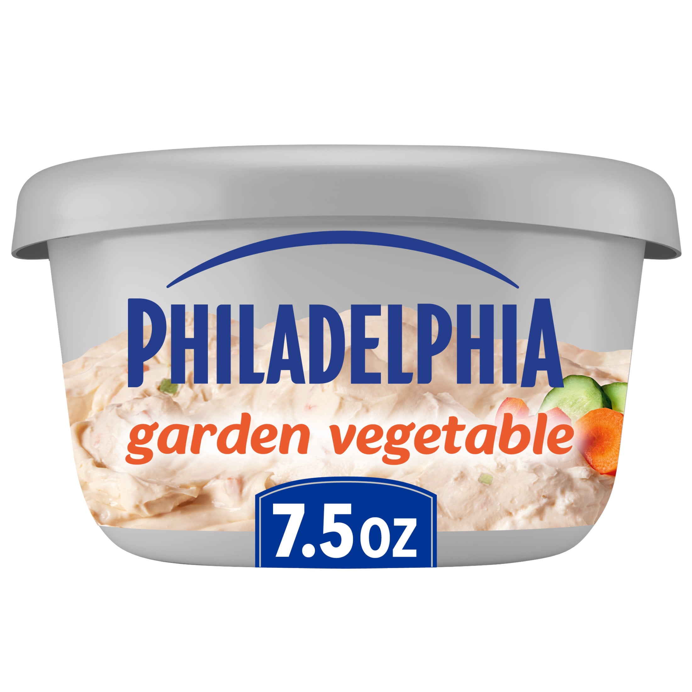 Philadelphia Flavored Cream Cheese Spread, 1 Tub, for Smooth, Spreadable Mornings, Garden Vegetable, No Artificial Preservatives, Flavors or Dyes, 7.5 oz