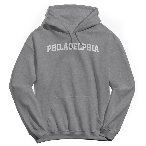 Philadelphia Graphic Sport Grey Men's Cotton Pullover Hoodie